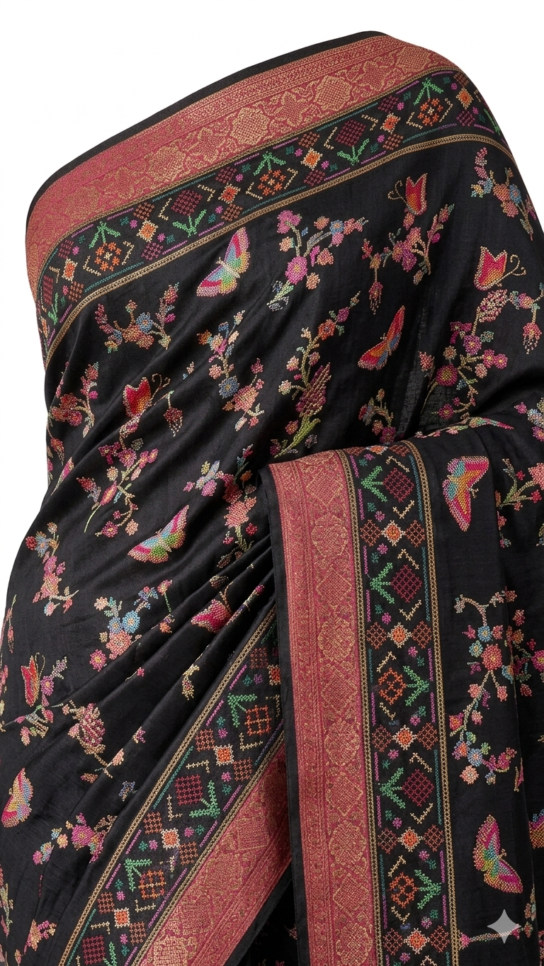Kashmiri Work Saree